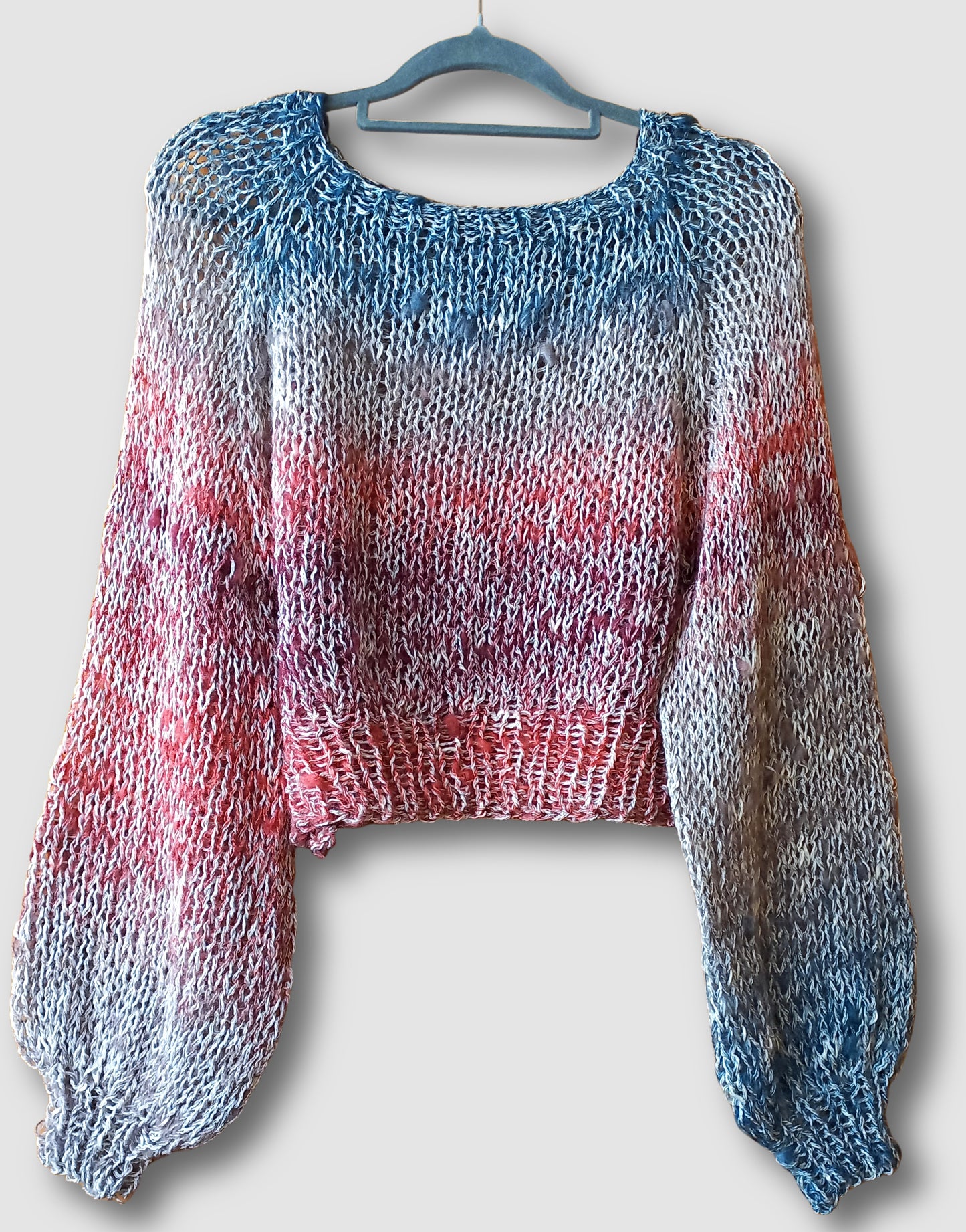 Ombre Long Sleeve Cropped Top